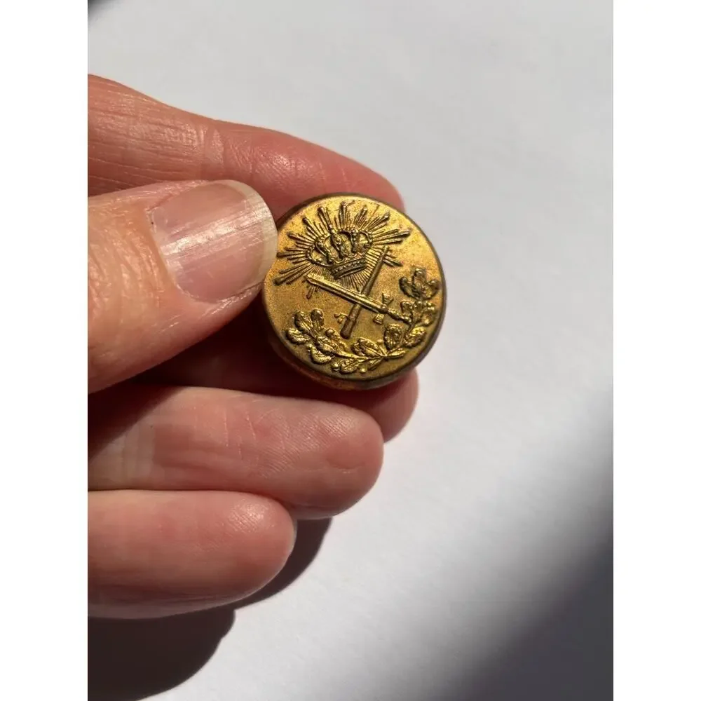 Antique Brass Button Lot Military Livery Horstmann Waterbury Kenning 7pc